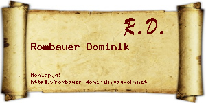 Rombauer Dominik névjegykártya