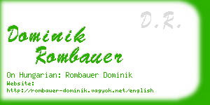 dominik rombauer business card